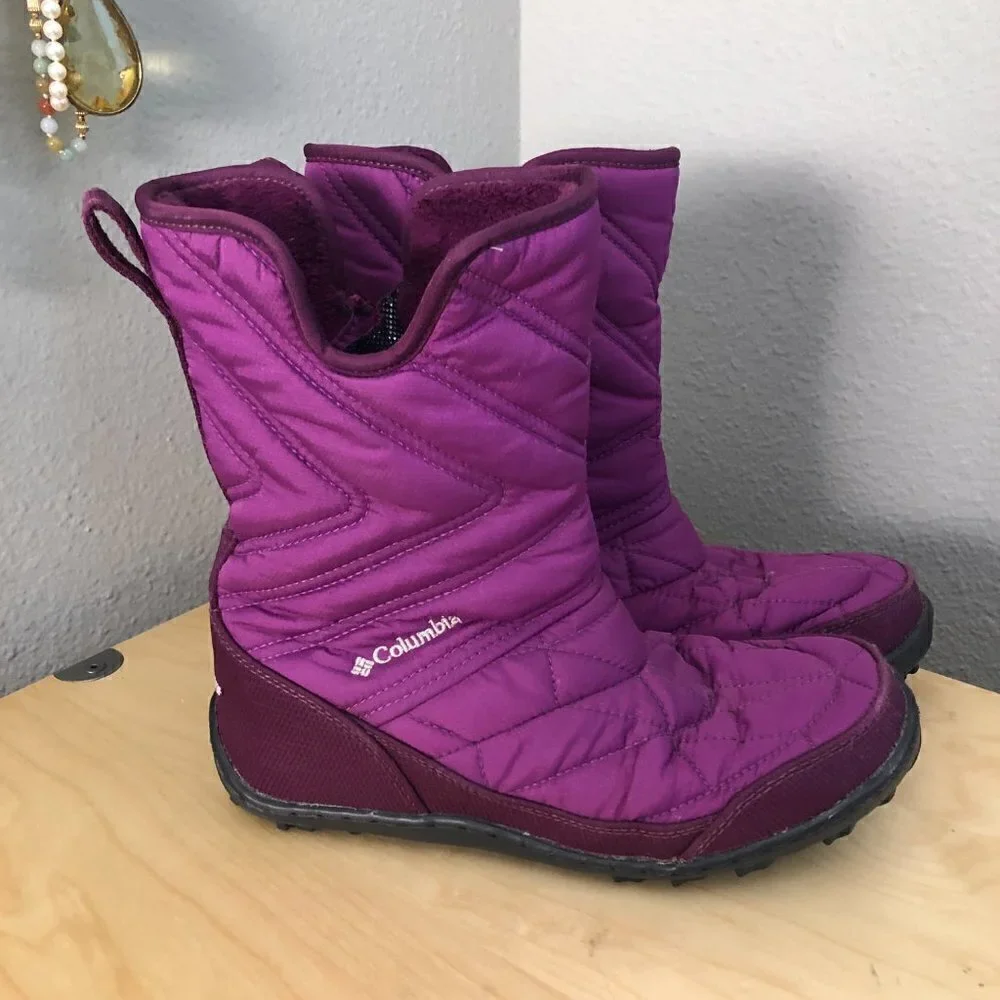 COLUMBIA Minx Omni Grip Omni Heat Boots Women's size EUR 37 Berry Purple